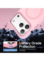 Mobile Phone Case iPhone 17 Pro [Compatible with MagSafe] Translucent Matte Magnetic Shockproof Anti-Fingerprint Protective Case 6.9 Inch Case, Pink - Image 5