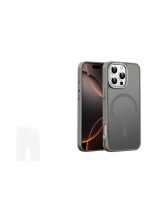 Mobile Phone Case iPhone 12 pro max 6.7 inch [Compatible with MagSafe] Translucent Matte Magnetic Shockproof Anti-Fingerprint Protective Case Case, Grey