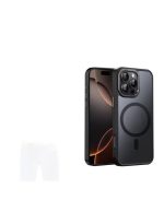 Mobile Phone Case iPhone 16 pro max [Compatible with MagSafe] Translucent Matte Magnetic Shockproof Anti-Fingerprint Protective Case Case, Black