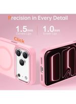 Mobile Phone Case iPhone 17 Pro [Compatible with MagSafe] Translucent Matte Magnetic Shockproof Anti-Fingerprint Protective Case 6.9 Inch Case, Pink - Image 2