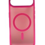 Mobile Phone Case iPhone Air [Compatible with MagSafe] Translucent Matte Magnetic Shockproof Anti-Fingerprint Protective Case Case, Bright pink