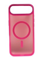 Mobile Phone Case iPhone Air [Compatible with MagSafe] Translucent Matte Magnetic Shockproof Anti-Fingerprint Protective Case Case, Bright pink