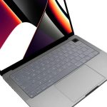 Silicone Keyboard Cover Skin for 2024-2021 MacBook Air 15" 13" M3 M2 (A2941 A2681) & Pro 14" 16" M3 M2 M1(A2991 A2992 A2918 A2779 A2442 A2780 A2485) UK/EU Layout