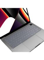 Silicone Keyboard Cover Skin for 2024-2021 MacBook Air 15" 13" M3 M2 (A2941 A2681) & Pro 14" 16" M3 M2 M1(A2991 A2992 A2918 A2779 A2442 A2780 A2485) UK/EU Layout