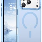 Mobile Phone Case iPhone 17 Pro [Compatible with MagSafe] Translucent Matte Magnetic Shockproof Anti-Fingerprint Protective Case 6.9 Inch Case, Blue