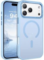 Mobile Phone Case iPhone 17 Pro [Compatible with MagSafe] Translucent Matte Magnetic Shockproof Anti-Fingerprint Protective Case 6.9 Inch Case, Blue