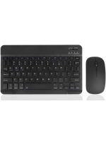 Touch CT-1010 Wireless Keyboard and Mouse Combo – Slim, Rechargeable, Bluetooth & 2.4GHz – Ultra-Thin Keyboard with Mouse for Laptop, Tablet, PC, MacBook (Black)