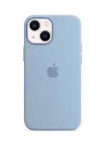 Apple iPhone 13 mini Silicone Case with MagSafe blue fog