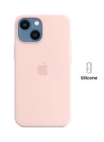 Apple iPhone 13 mini Silicone Case with MagSafe Chalk Pink - Image 2