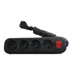 Zero Power Strip Joint 4 Sockets With a Power Button Black 1.5meter