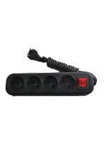 Zero Power Strip Joint 4 Sockets With a Power Button Black 1.5meter