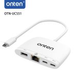 Onten OTN-UC551 4-in-1 USB-C to Gigabit Ethernet Adapter - Image 2