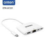 Onten OTN-UC551 4-in-1 USB-C to Gigabit Ethernet Adapter