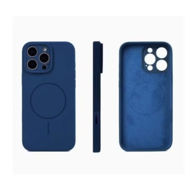 Silicon cover Compatible with iPhone 16 Pro Case, Liquid Silicone Case, Full Body Protective Cover, Shockproof, Slim Phone Case, Anti-Scratch Soft Microfiber Lining – Dark blue