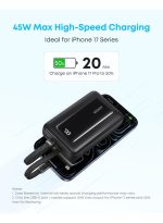Anker Zolo Power Bank, 45W Max Fast Charging, 20,000mAh Battery Pack with Dual Built-in USB-C Cables, 1 USB-C&A Port, for iPhone 17/16 Series, Samsung, MacBook, iPad, and More - Image 3