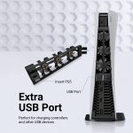 Cooling Fan for PlayStation 5 - High-Speed, Quiet External Cooling Fan for PlayStation 5 with Blue LED Lighting - 3 Fans, Cooling Accessories for PlayStation 5 Disc Edition, Compatible with PlayStation 5 Digital Edition - Black - Image 10