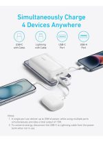 Anker Anker Power Bank, 20,000mAh 30W Max Fast Portable Charger with Built-in USB-C and MFi Certified Lightning Cables, USB-C&A, Battery Pack for iPhone 17/16/15/14 Series, MacBook, Galaxy - Image 5
