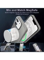 Mobile Phone Case iPhone 11 6.1 inch [Compatible with MagSafe] Translucent Matte Magnetic Shockproof Anti-Fingerprint Protective Case Case, Grey - Image 2