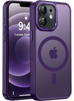 Mobile Phone Case iPhone 11 6.1 inch [Compatible with MagSafe] Translucent Matte Magnetic Shockproof Anti-Fingerprint Protective Case Case, Purple