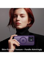 Mobile Phone Case iPhone 11 6.1 inch [Compatible with MagSafe] Translucent Matte Magnetic Shockproof Anti-Fingerprint Protective Case Case, Purple - Image 2