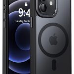 Mobile Phone Case iPhone 11 6.1 inch [Compatible with MagSafe] Translucent Matte Magnetic Shockproof Anti-Fingerprint Protective Case Case, Black