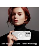 Mobile Phone Case iPhone 11 6.1 inch [Compatible with MagSafe] Translucent Matte Magnetic Shockproof Anti-Fingerprint Protective Case Case, Clear - Image 3