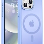Mobile Phone Case iPhone 11 pro 5.8 inch [Compatible with MagSafe] Translucent Matte Magnetic Shockproof Anti-Fingerprint Protective Case Case, Blue