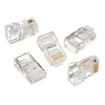 Pack Of 100 RJ45 CAT5 Modular Connectors Clear