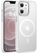 Mobile Phone Case iPhone 11 6.1 inch [Compatible with MagSafe] Translucent Matte Magnetic Shockproof Anti-Fingerprint Protective Case Case, Clear