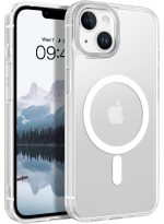 Mobile Phone Case iPhone 13 6.1 inch [Compatible with MagSafe] Translucent Matte Magnetic Shockproof Anti-Fingerprint Protective Case Case, Clear