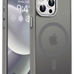 Mobile Phone Case iPhone 13 pro 6.1 inch [Compatible with MagSafe] Translucent Matte Magnetic Shockproof Anti-Fingerprint Protective Case Case, Grey