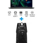 Vostro 3515 Laptop With 14 Inch FHD /Ryzen 7 3700U /8 GB Ram /512 GB SSD/ Radeon Rx Vega 10 /Windows 11 Home /English/Arabic Grey With Casual Leather Laptop Backpack Black English/Arabic Grey