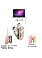I-Flash 3 in 1 Usb Flash Drive Expand Memory Stick Otg Pendrive for iphone iPad Android PC 128GB Gold - Image 4