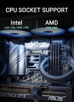 Prime LC 240 ARGB All-in-one AIO CPU Liquid Cooler AMD: AM5 & AM4 Intel: LGA 1851, 1700, 1200, 115x Specially Designed CPU Contact Area, finned Channels, Infinity Mirror, pre-Installed ARGB Fans - Image 4