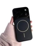 MagSafe Compatible Back Cover for iPhone 17 Pro, Shock Resistant with Camera Protection - Black