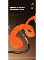 240W Type-C to Type-C Fast Charging Braided Data Cable 1.5m with Foldable Phone Stand, 90° Angled Design - Orange - Image 8