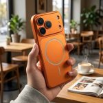 MagSafe Back Cover for iPhone 17 Pro, Crystal Shock Resistant, with Camera Protection, Orange