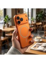 MagSafe Back Cover for iPhone 17 Pro, Crystal Shock Resistant, with Camera Protection, Orange