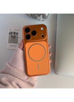 MagSafe Back Cover for iPhone 17 Pro, Crystal Shock Resistant, with Camera Protection, Orange - Image 3