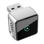 K6 Ultra 2-in-1 Wireless Adapter for CarPlay and Android is a wired to wireless converter that's easy to plug and play, reconnectable, compact, lag-free, and comes with both USB and Type-C cables for iPhones and Android devices.