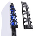 Cooling Fan for PlayStation 5 - High-Speed, Quiet External Cooling Fan for PlayStation 5 with Blue LED Lighting - 3 Fans, Cooling Accessories for PlayStation 5 Disc Edition, Compatible with PlayStation 5 Digital Edition - Black