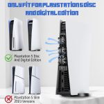 Cooling Fan for PlayStation 5 - High-Speed, Quiet External Cooling Fan for PlayStation 5 with Blue LED Lighting - 3 Fans, Cooling Accessories for PlayStation 5 Disc Edition, Compatible with PlayStation 5 Digital Edition - Black - Image 7