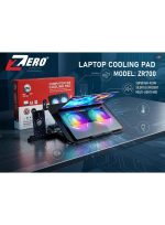 ZR700 Laptop Cooling Stand with Dual Fans & Adjustable Phone Holder - White/Black - Image 4