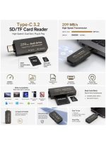 USB-C 3.2 SD/Micro SD Card Reader, 209MB/s Dual Slot Memory Card Adapter for Mac, Laptop, iPad, iPhone - Image 3