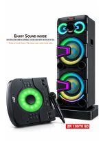ZERO ZR 10970 SD Party Speaker, 80W RMS, dual 12-inch subwoofers, Bluetooth, LED lights, rechargeable - Image 3