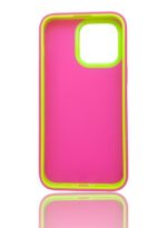 Back protection cover made of plastic for Apple iPhone 15 Pro max with a frame inside to protect the phone - Pink - Image 2