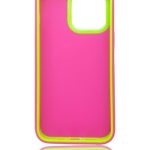 Back protection cover made of plastic for Apple iPhone 15 Pro max with a frame inside to protect the phone - Pink