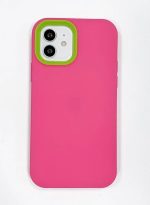 Back protection cover made of plastic for Apple iPhone 15 Pro max with a frame inside to protect the phone - Pink - Image 4