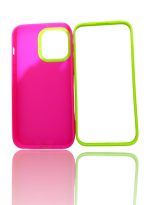 Back protection cover made of plastic for Apple iPhone 15 Pro max with a frame inside to protect the phone - Pink - Image 5